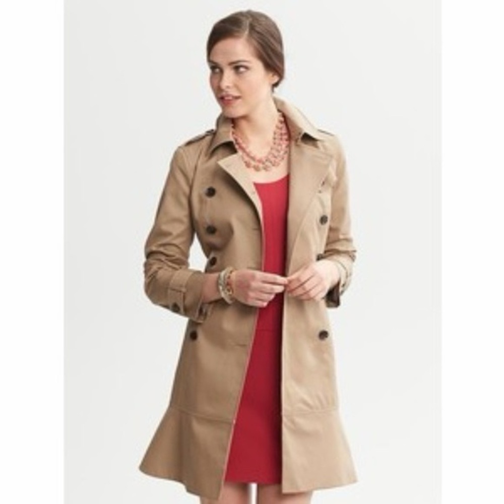 EUC Banana Republic Trench Coat size XXS Petite
